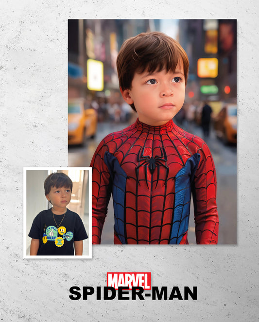 (SPIDERMAN). Retrato personalizado para niños de personajes Favoritos.