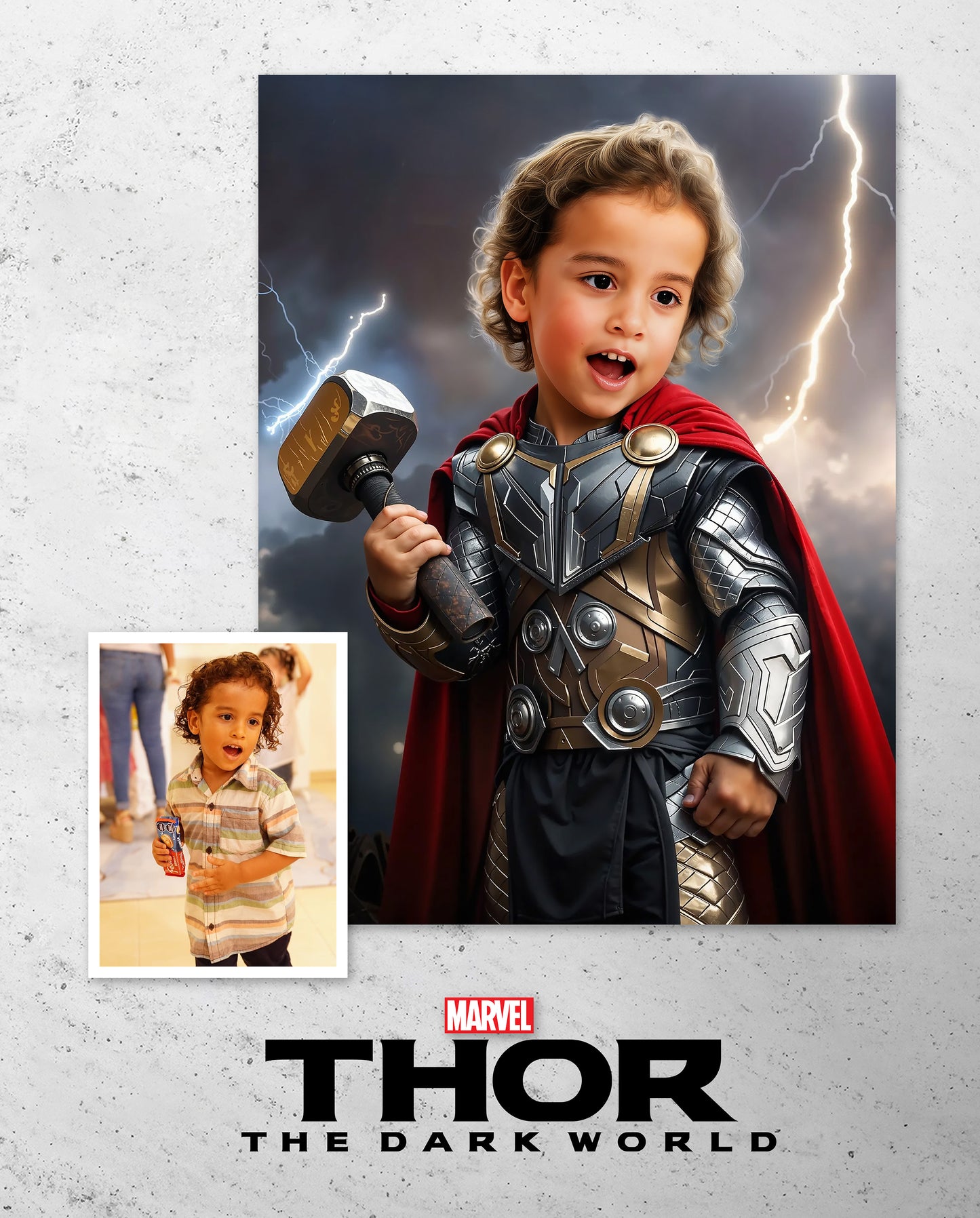 (THOR).Retrato personalizado para niños de personajes Favoritos.